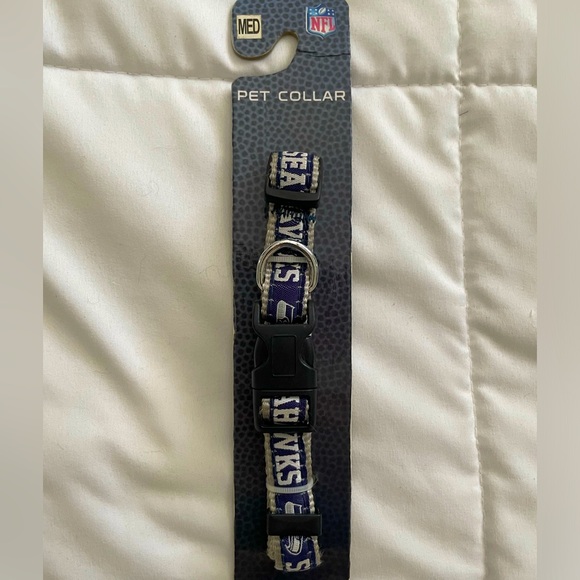 Seattle Seahawks Pet Collar Medium Dog Cat NFL Football Brand New NWT - Picture 4 of 7
